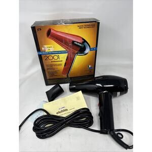 Elchim 2001 Professional Salon Italian Hair Dryer HP High Pressure Blow Black